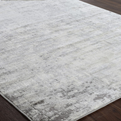 ALIX Abstract Modern Marble Charcoal Area Rug Corner