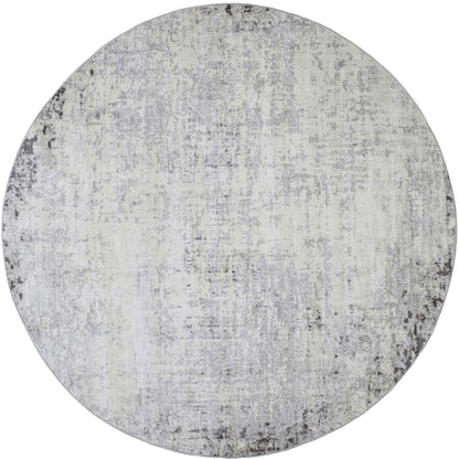 ALIX Abstract Modern Marble Charcoal Area Rug Flat