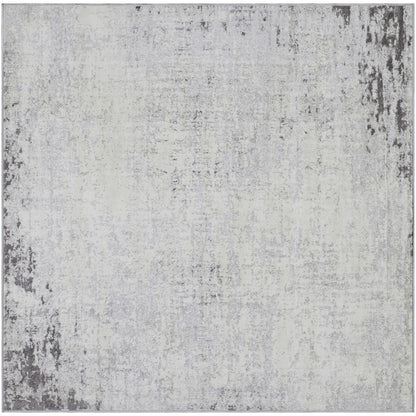 ALIX Abstract Modern Marble Charcoal Area Rug Flat