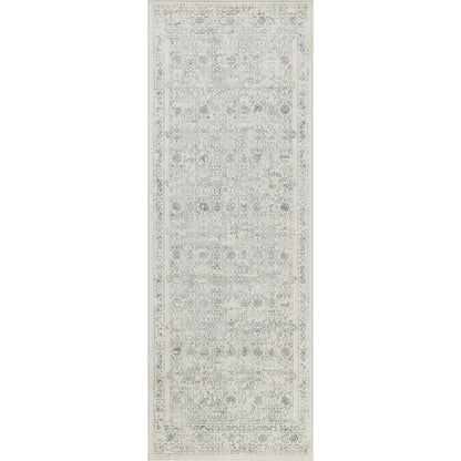 VICKY Vintage Traditional Oriental Boho Grey Area Rug Flat