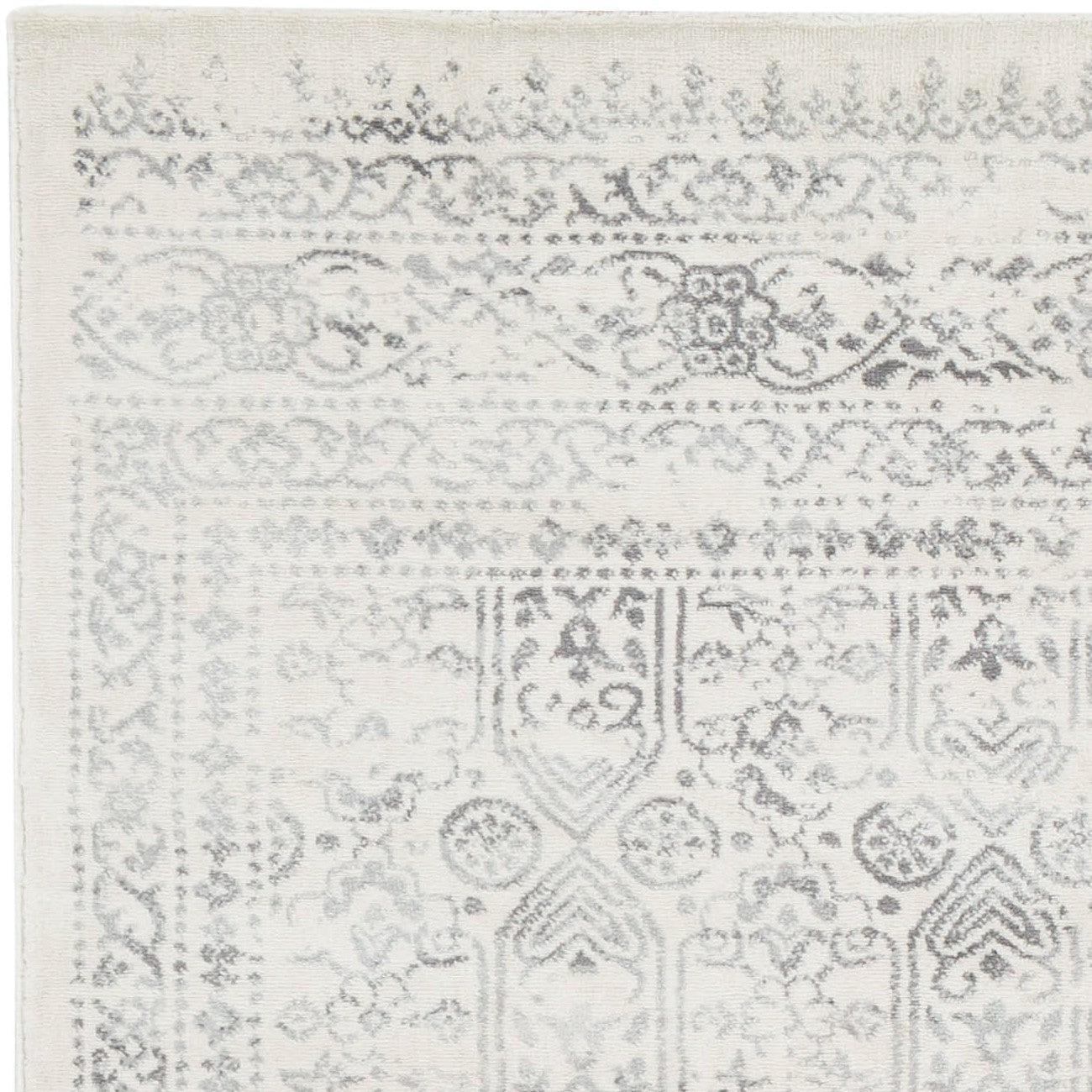 VICKY Vintage Traditional Oriental Boho Grey Area Rug Zoom