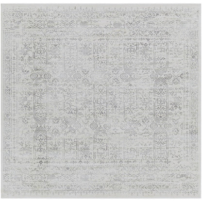 VICKY Vintage Traditional Oriental Boho Grey Area Rug Flat