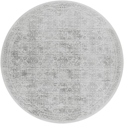 VICKY Vintage Traditional Oriental Boho Grey Area Rug Flat