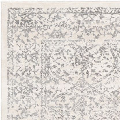 MARGAUX Vintage Traditional Oriental Boho Grey/Ivory Area Rug Zoom