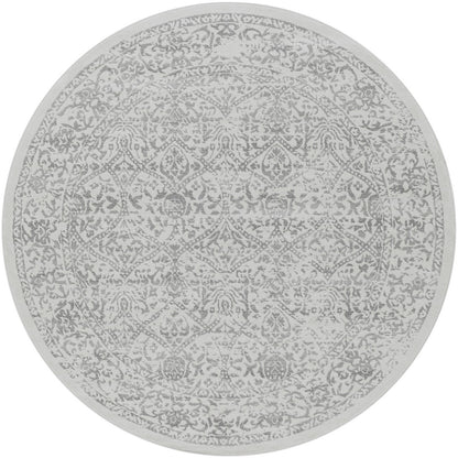 MARGAUX Vintage Traditional Oriental Boho Grey/Ivory Area Rug Flat