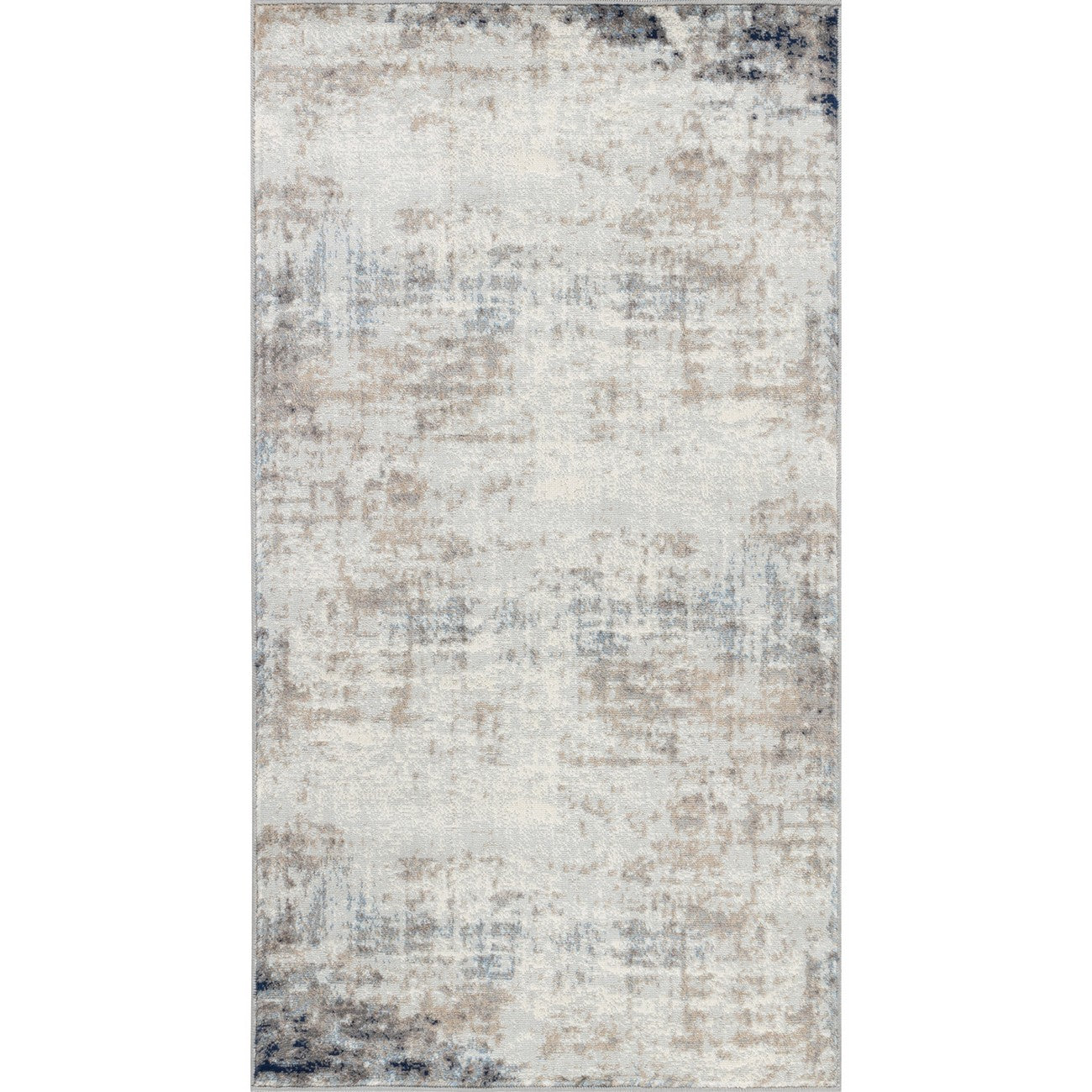 ALIX Abstract Modern Marble Blue/Ivory Area Rug 