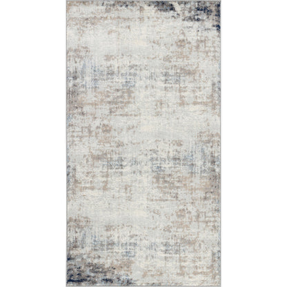 ALIX Abstract Modern Marble Blue/Ivory Area Rug 