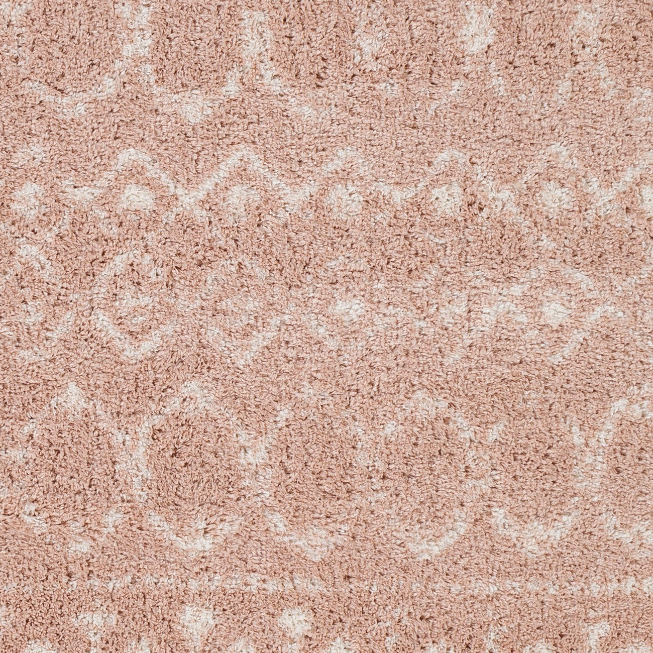 SAANJH Shaggy Global Plush Pile Blush Area Rug Swatch