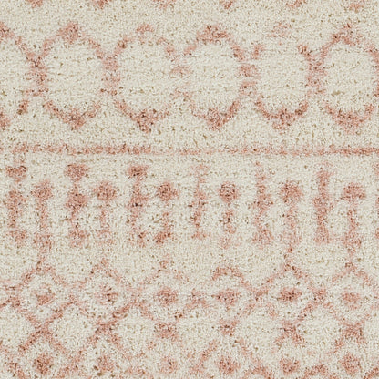 SAANJH Shaggy Global Plush Pile Pale Pink Area Rug Swatch