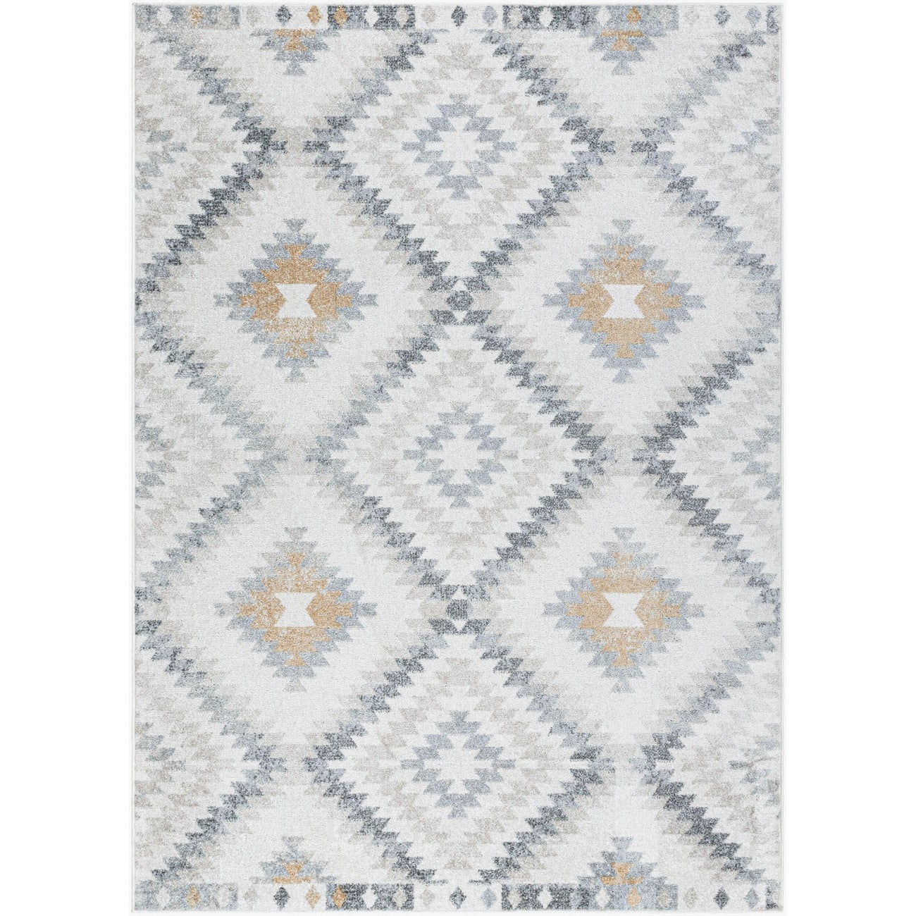 SADIE Scandi Rustic Medium Grey Area Rug Flat