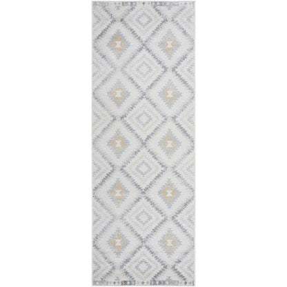 SADIE Scandi Rustic Medium Grey Area Rug Flat