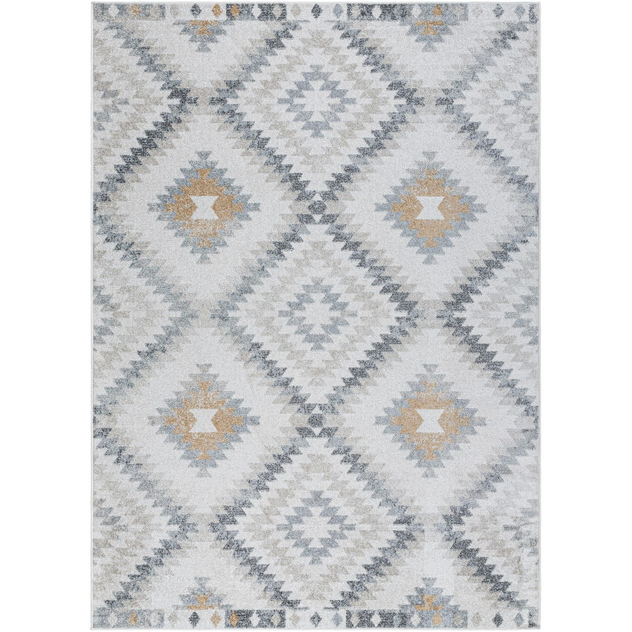 SADIE Scandi Rustic Medium Grey Area Rug Flat