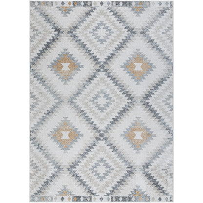 SADIE Scandi Rustic Medium Grey Area Rug Flat