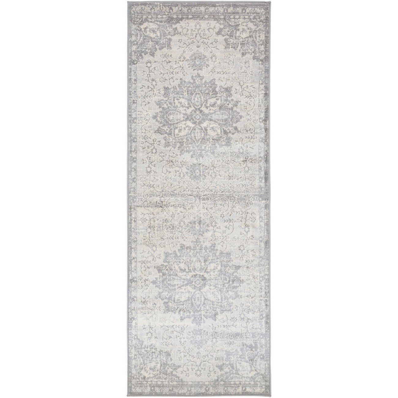 SAGE Vintage Traditional Oriental Boho Medium Grey Area Rug Flat