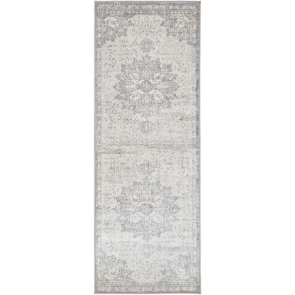 SAGE Vintage Traditional Oriental Boho Medium Grey Area Rug Flat