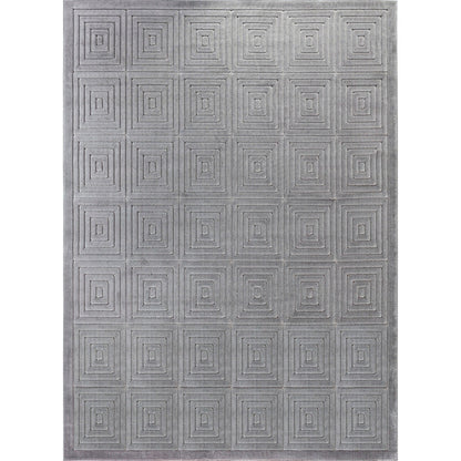 SAKURA Indoor & Outdoor Scandi Modern Grey Area Rug Flat