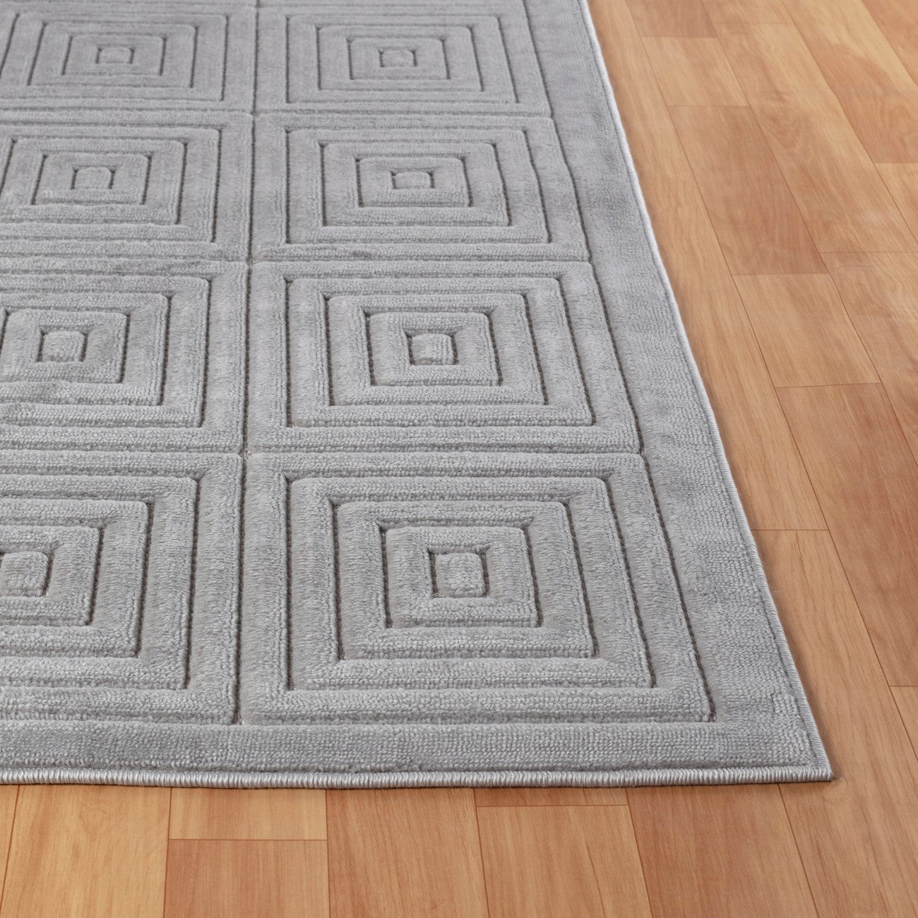 SAKURA Indoor & Outdoor Scandi Modern Grey Area Rug Front