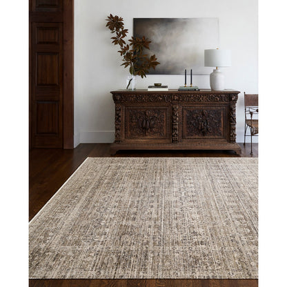 SANJANA Becki Owens x Livabliss Indoor & Outdoor Machine Washable Dark Sage Area Rug Styleshot