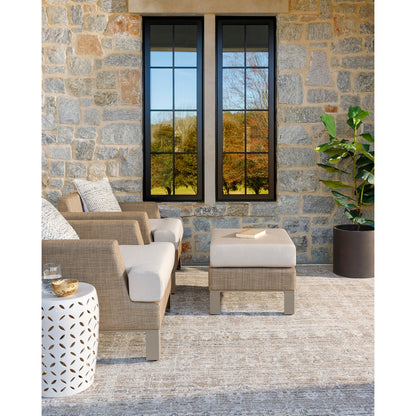 SANJANA Becki Owens x Livabliss Indoor & Outdoor Machine Washable Dark Sage Area Rug Roomscene