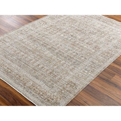 SANJANA Becki Owens x Livabliss Indoor & Outdoor Machine Washable Dark Sage Area Rug Corner