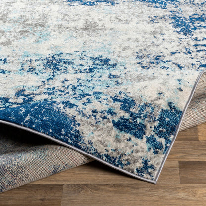 SANYA Abstract Modern Marble Dark Blue Area Rug Fold