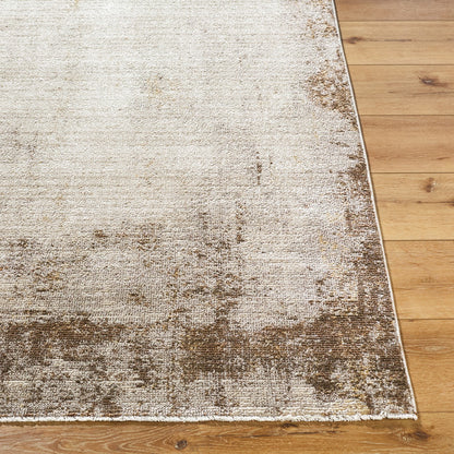 SARI Galey Alix x Livabliss Abstract Modern Marble Brown/Cream Area Rug Front