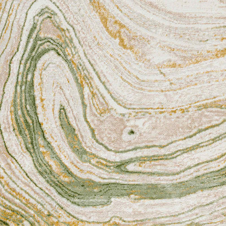 Makayla Abstract Modern Marble Moss/Beige Rug - Image 7