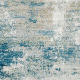 Maylene Abstract Modern Marble Dark Teal Rug