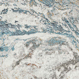 Tenita Abstract Modern Marble Sky Blue Rug