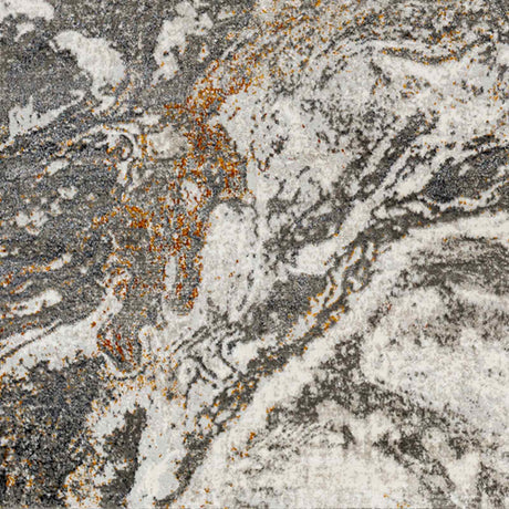 Tenita Abstract Modern Marble Dark Brown/Charcoal Rug - Image 7