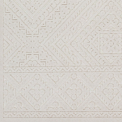 SHEELA Indoor & Outdoor Global Cream Area Rug Swatch