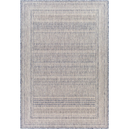 SIERRA Indoor & Outdoor Global Dark Blue Area Rug Flat