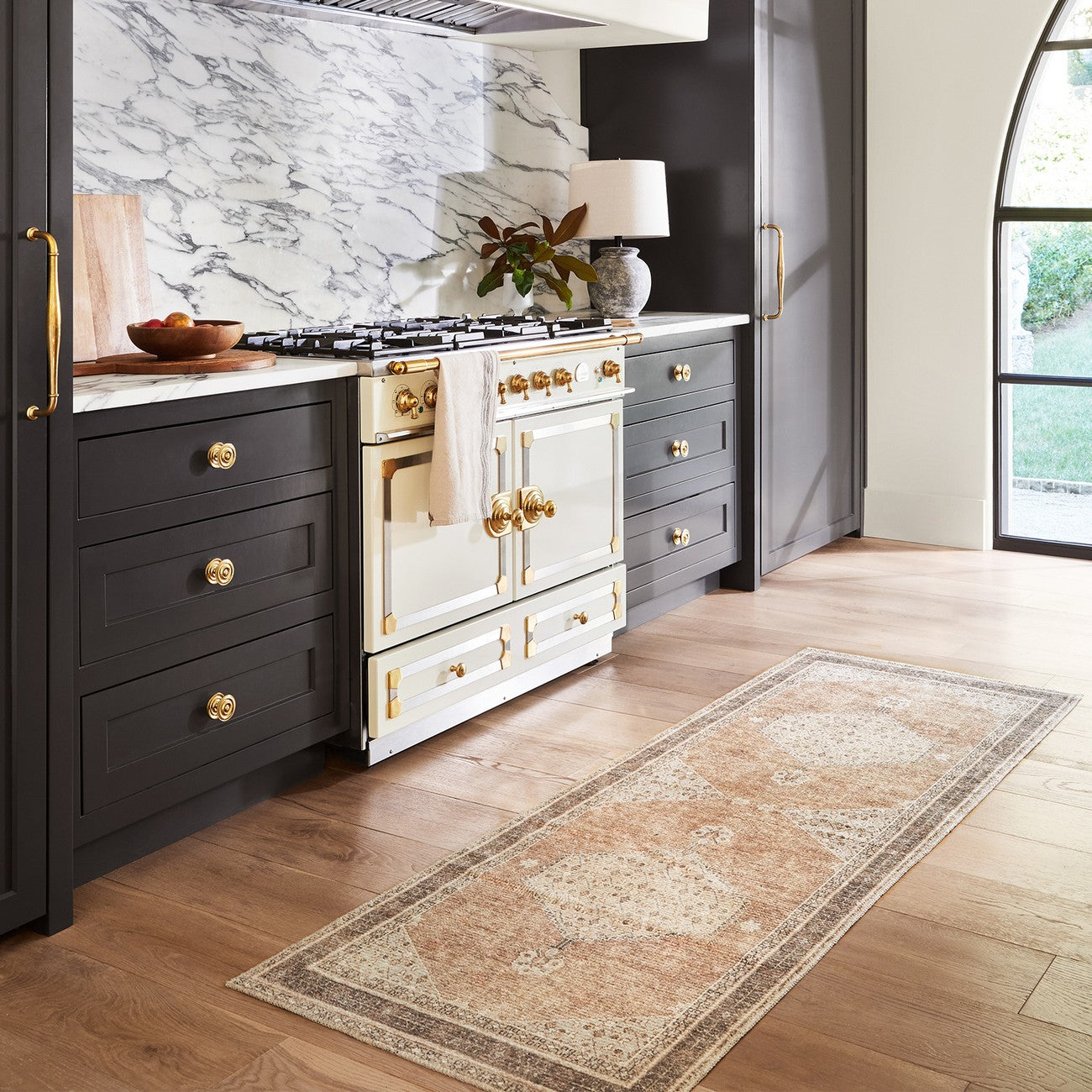 SIMRAN Becki Owens x Livabliss Vintage Traditional Oriental Boho Cinnamon Area Rug Roomscene