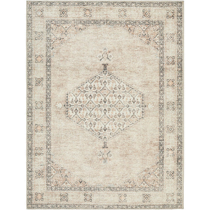SIMRAN Becki Owens x Livabliss Vintage Traditional Oriental Boho Blush/Beige Area Rug Flat