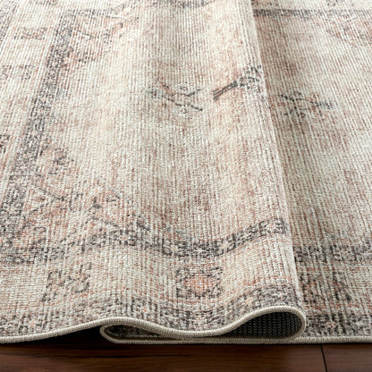 SIMRAN Becki Owens x Livabliss Vintage Traditional Oriental Boho Blush/Beige Area Rug Fold