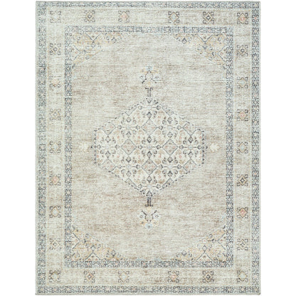 SIMRAN Becki Owens x Livabliss Vintage Traditional Oriental Boho Brown/Cream Area Rug Flat