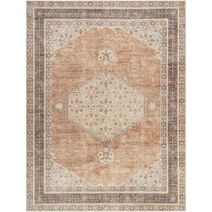 SIMRAN Becki Owens x Livabliss Vintage Traditional Oriental Boho Cinnamon Area Rug Flat