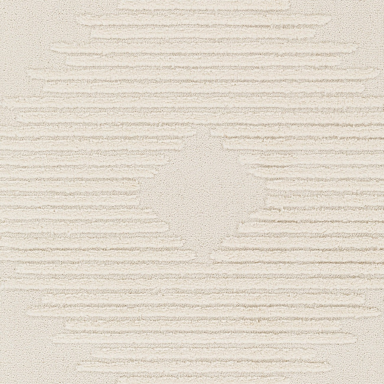 SLOAN Berber High Pile Geometric Ivory Area Rug Swatch