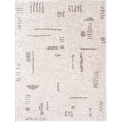 SOLINE Machine Washable Modern Shaggy Medium Grey Area Rug Flat