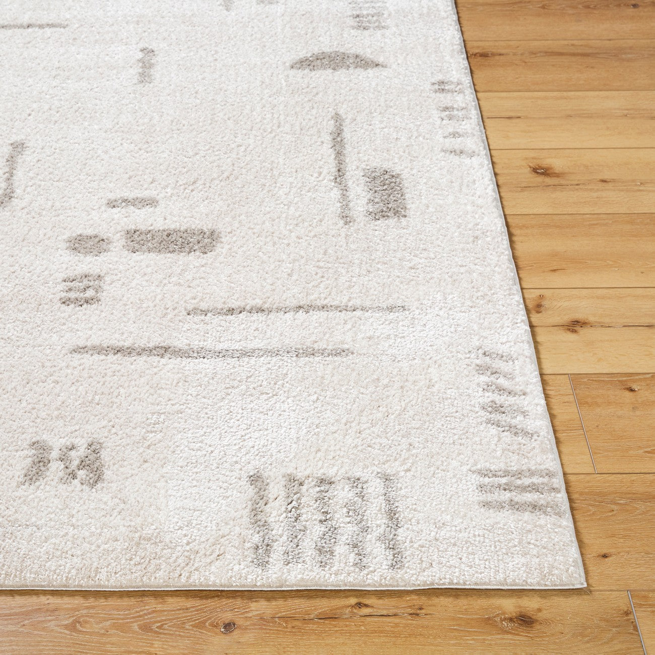 SOLINE Machine Washable Modern Shaggy Medium Grey Area Rug Front