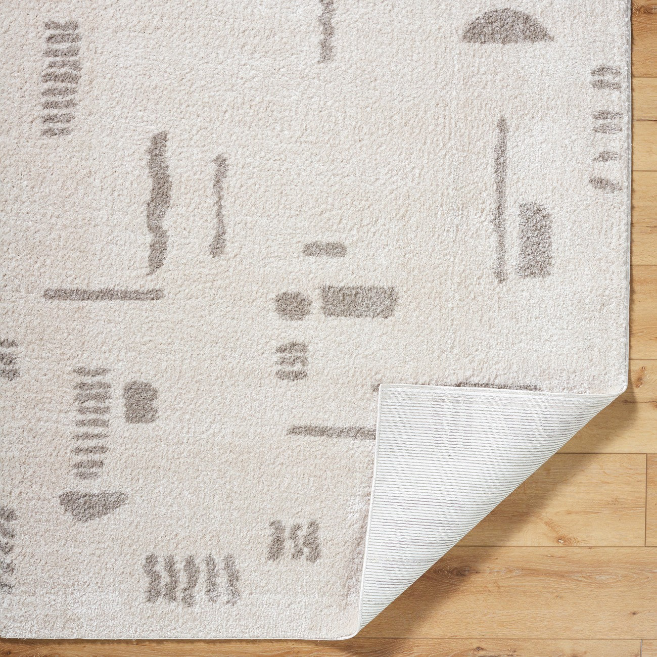 SOLINE Machine Washable Modern Shaggy Medium Grey Area Rug Fold