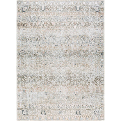 SONILA Our PNW Home x Livabliss Machine Washable Oriental Boho Brown Area Rug Flat