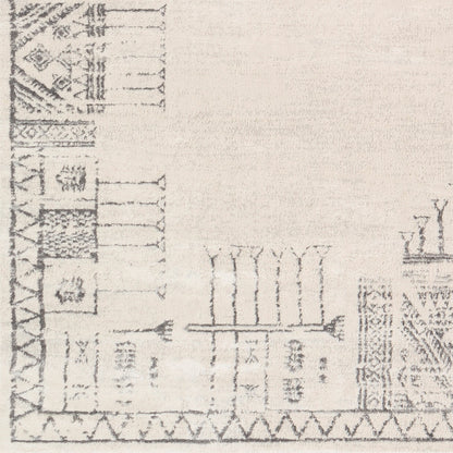 SOPHIE Vintage Oriental Boho Grey Area Rug Swatch