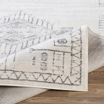 SOPHIE Vintage Oriental Boho Grey Area Rug Fold