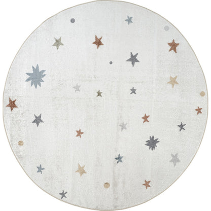 STELLA Machine Washable Multicolour/Beige Kids Room Rug Flat