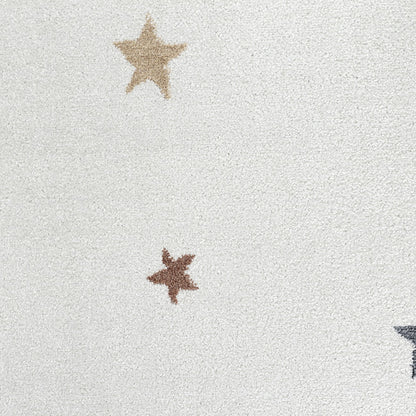 STELLA Machine Washable Multicolour/Beige Kids Room Rug Swatch