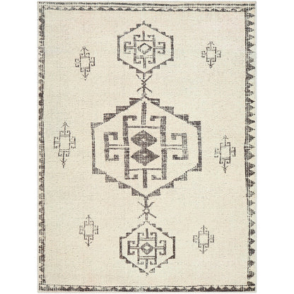 SUMAN Becki Owens x Livabliss Global Berber Ivory/Black Area Rug Flat