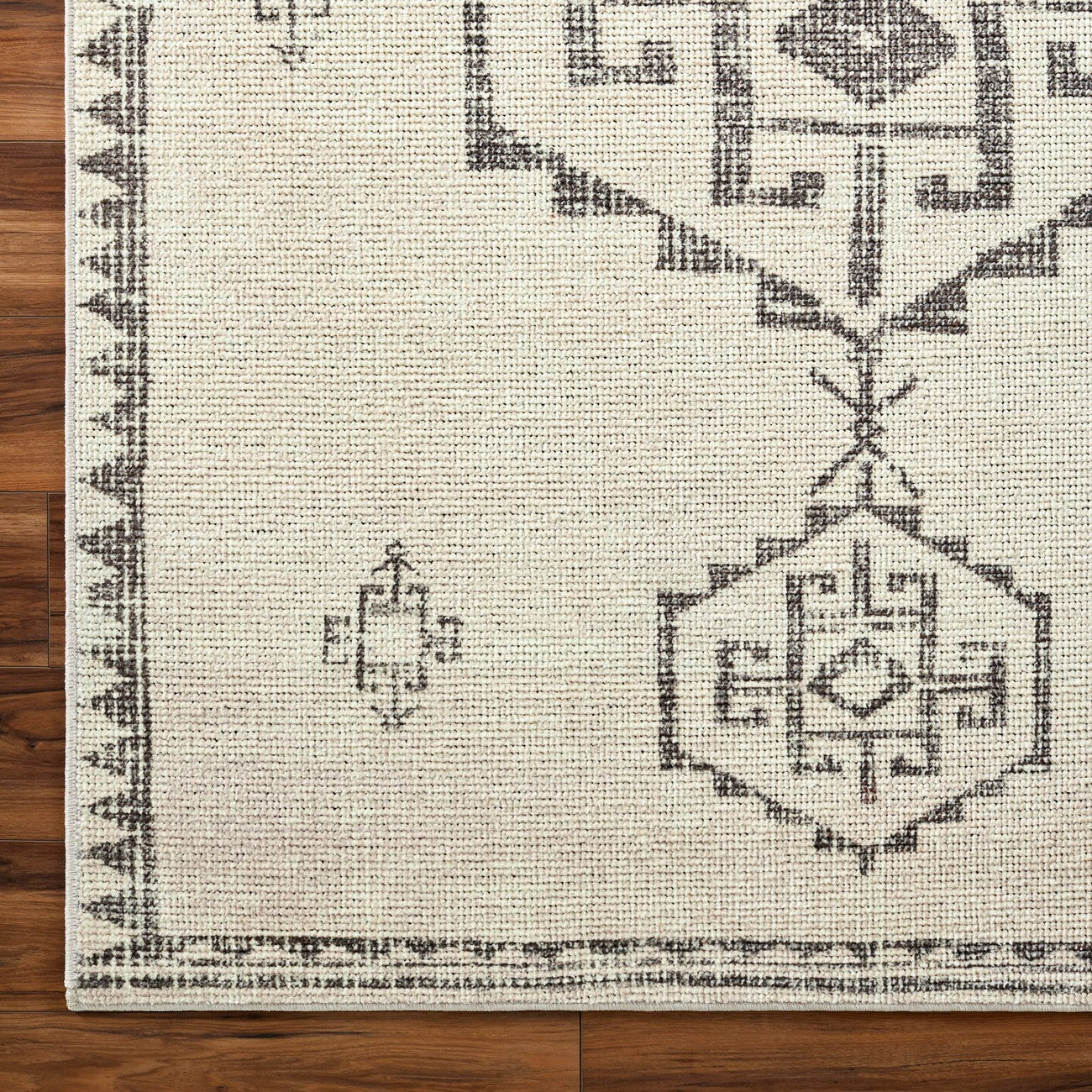 SUMAN Becki Owens x Livabliss Global Berber Ivory/Black Area Rug Overhead