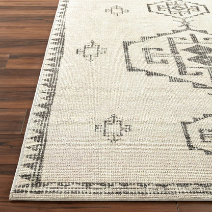 SUMAN Becki Owens x Livabliss Global Berber Ivory/Black Area Rug Front