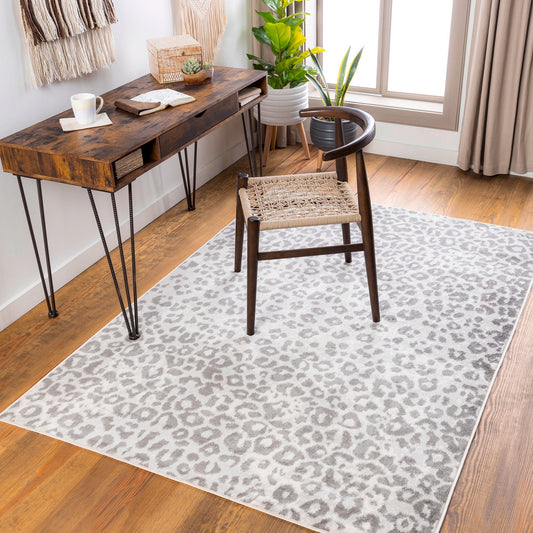 SUNI Scandi Boho Grey Area Rug Roomscene
